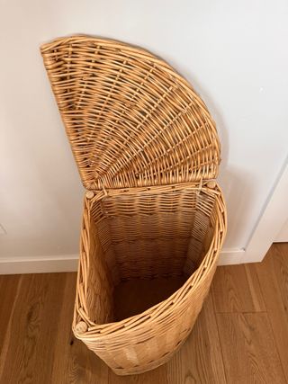 Cesto Rinconera Mimbre con Tapa