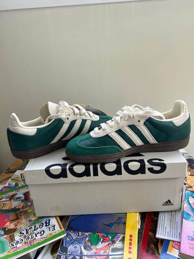 Adidas Samba Verdes y Blancas Talla 36 NIÑO