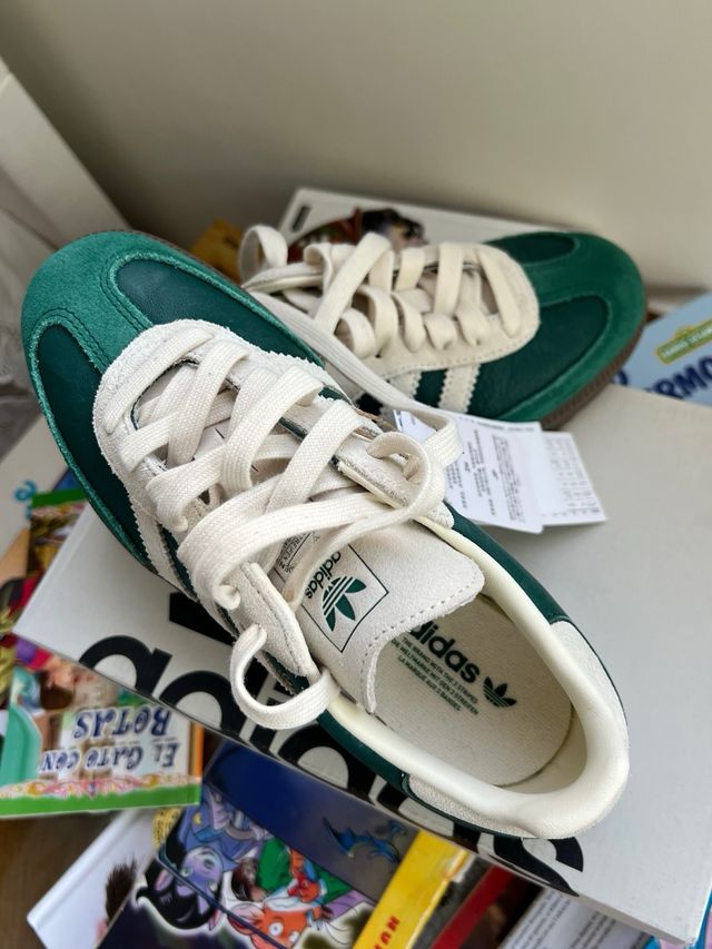 Adidas Samba Verdes y Blancas Talla 36 NIÑO