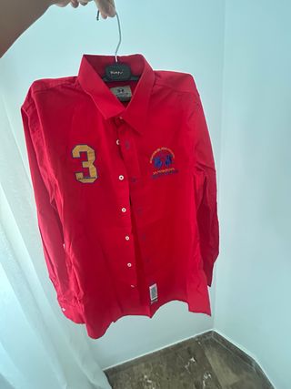 Camisa La Martina Roja, talla L de niño ( M adulto