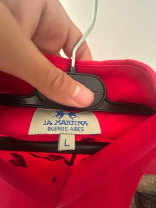 Camisa La Martina Roja, talla L de niño ( M adulto
