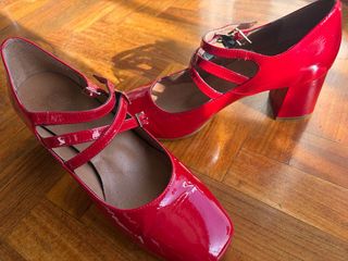 MIMAO Merceditas Piel Rojas Talla 38