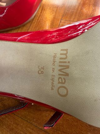 MIMAO Merceditas Piel Rojas Talla 38