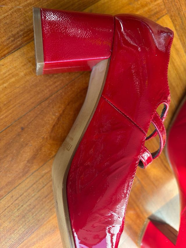 MIMAO Merceditas Piel Rojas Talla 38