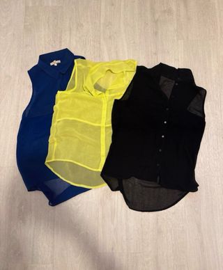 Lote 3 blusas transparentes