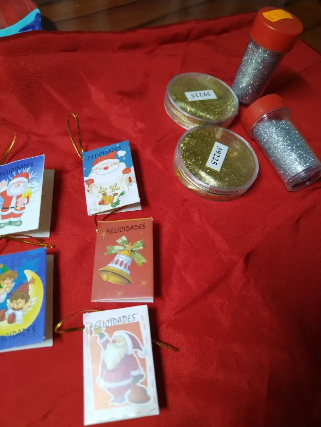 Set 4 Brillantine e Carte di Natale