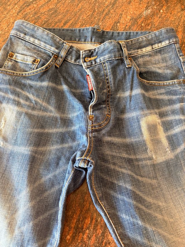 DSQUARED2 Vaqueros Pitillo Hombre Azules