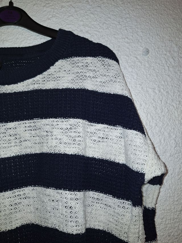 Jersey rayas azul marino y blanco Stradivarius Tal