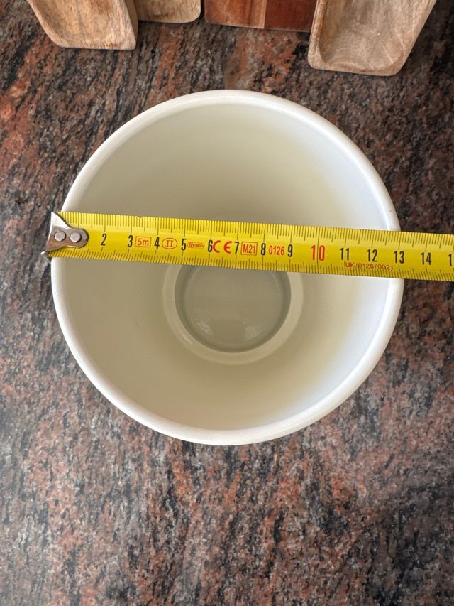 Tiesto blanco de cerámica