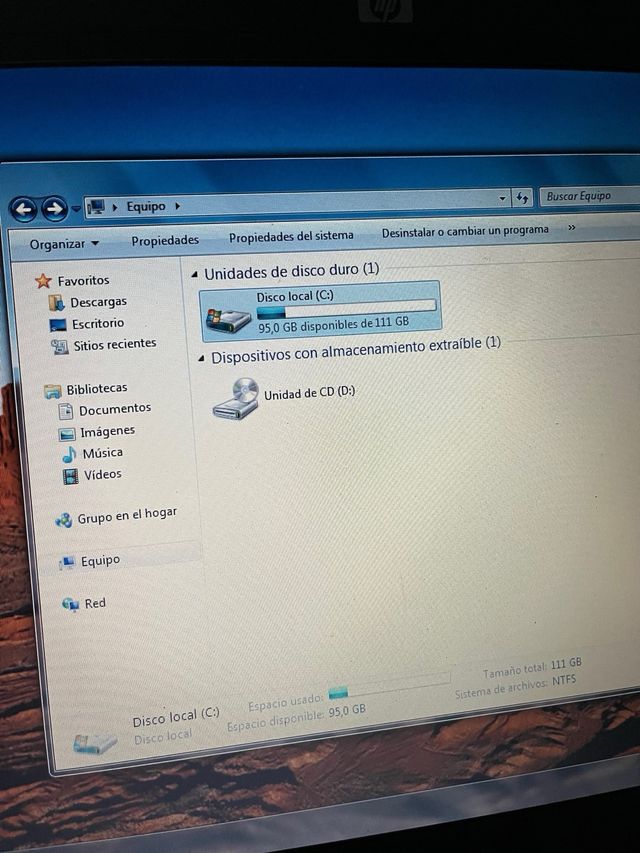 Portátil HP Windows Vista