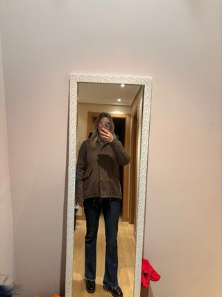 Abrigo caqui con pelo interior