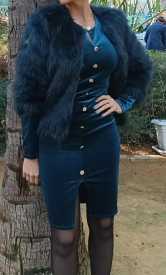 Elegante Vestido Midi Terciopelo