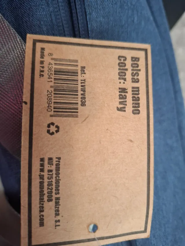 Bolsa de mano Privata azul nueva con etiquetas