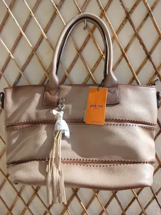 Bolso de mano Beige.