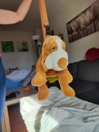 Bolso de peluche de perro (basset hound)