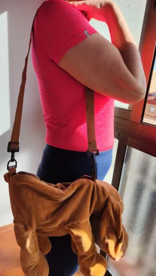 Bolso de peluche de perro (basset hound)