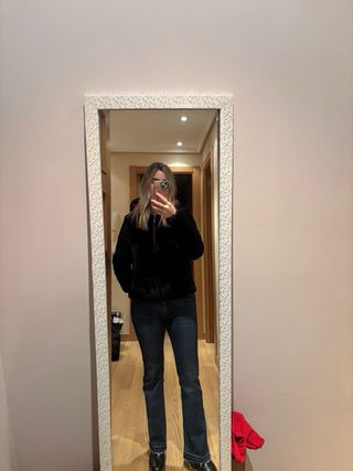 Chaqueta pelo reversible negra y roja