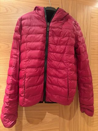 Chaqueta pelo reversible negra y roja