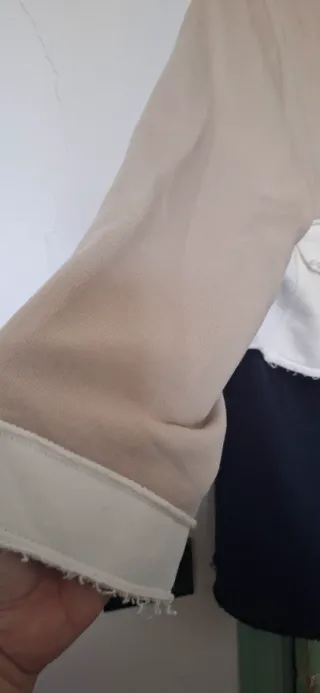 Elegante felpa cotone color block