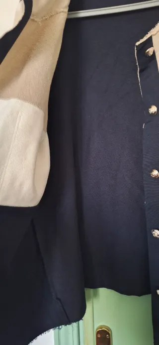 Elegante felpa cotone color block