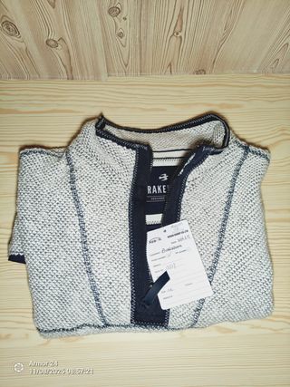 Sudadera Lazy Jacks 1/4 Zip Texturizada Talla M UK