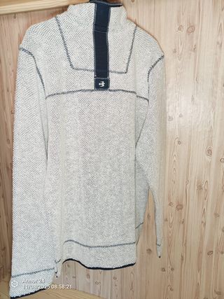 Sudadera Lazy Jacks 1/4 Zip Texturizada Talla M UK