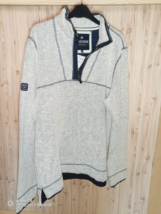 Sudadera Lazy Jacks 1/4 Zip Texturizada Talla M UK