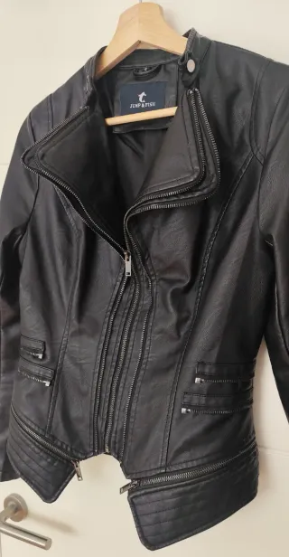 Cazadora Biker JUMP & FISH Negra
