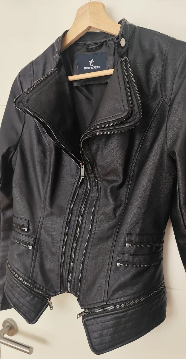 Cazadora Biker JUMP & FISH Negra