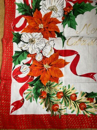 Canovaccio natalizio in cotone anni 90 nuovo