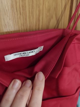 Vestido fiesta rojo tirantes