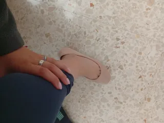 Zapatos planos beige/rosa