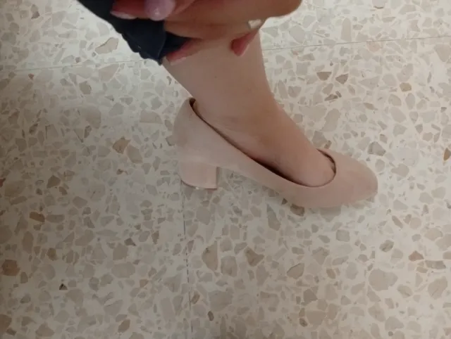 Zapatos planos beige/rosa