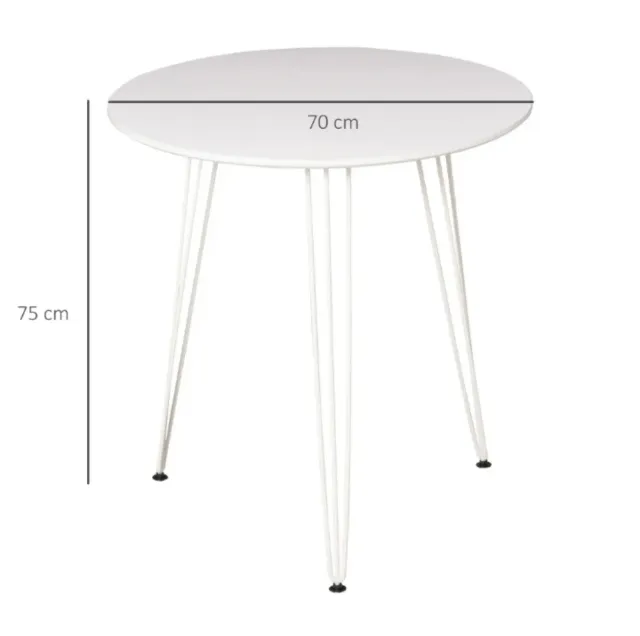 Mesa redonda metal y plástico