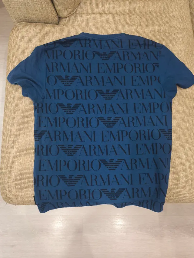 Camiseta Emporio Armani Vintage Y2K Azul Talla M/L