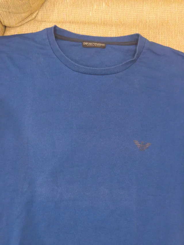 Camiseta Emporio Armani Vintage Y2K Azul Talla M/L