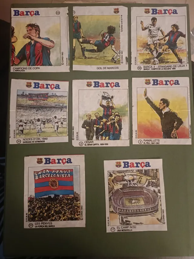 8 Cromos Chicles Barça xiclet