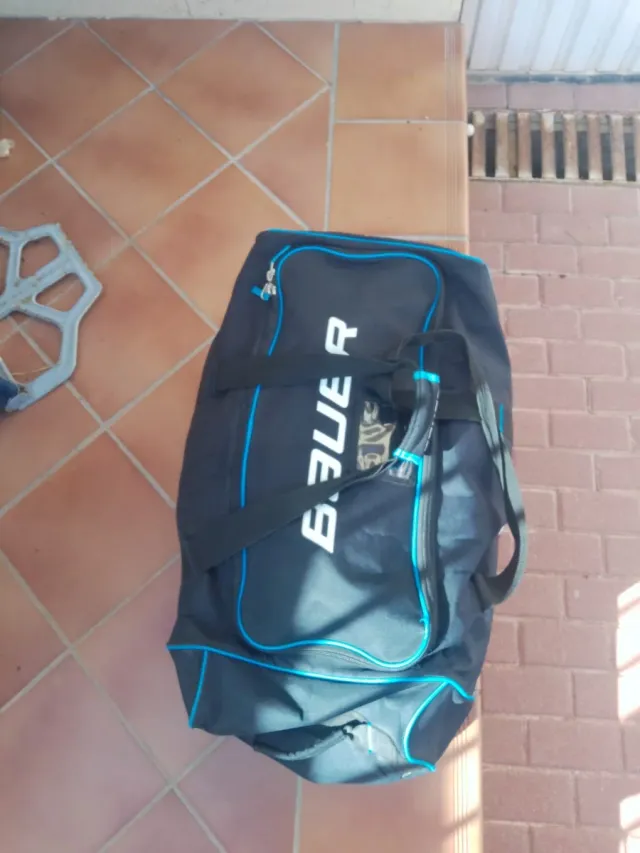 Bolsa Hockey Hielo Bauer Negra y Azul
