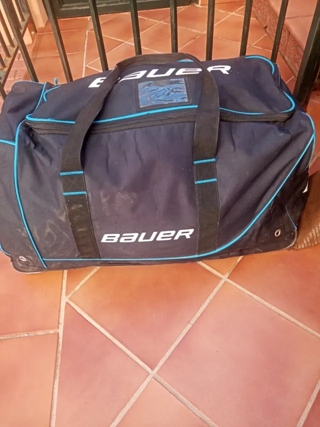 Bolsa Hockey Hielo Bauer Negra y Azul