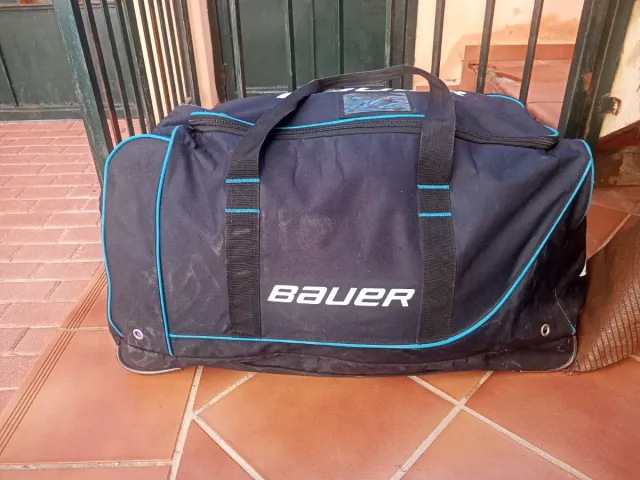 Bolsa Hockey Hielo Bauer Negra y Azul