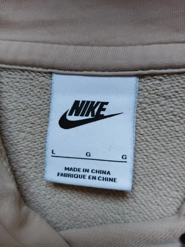 Sudadera Nike beige original L – estilo streetwear