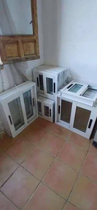 Ventanas correderas de aluminio blanco 45×45