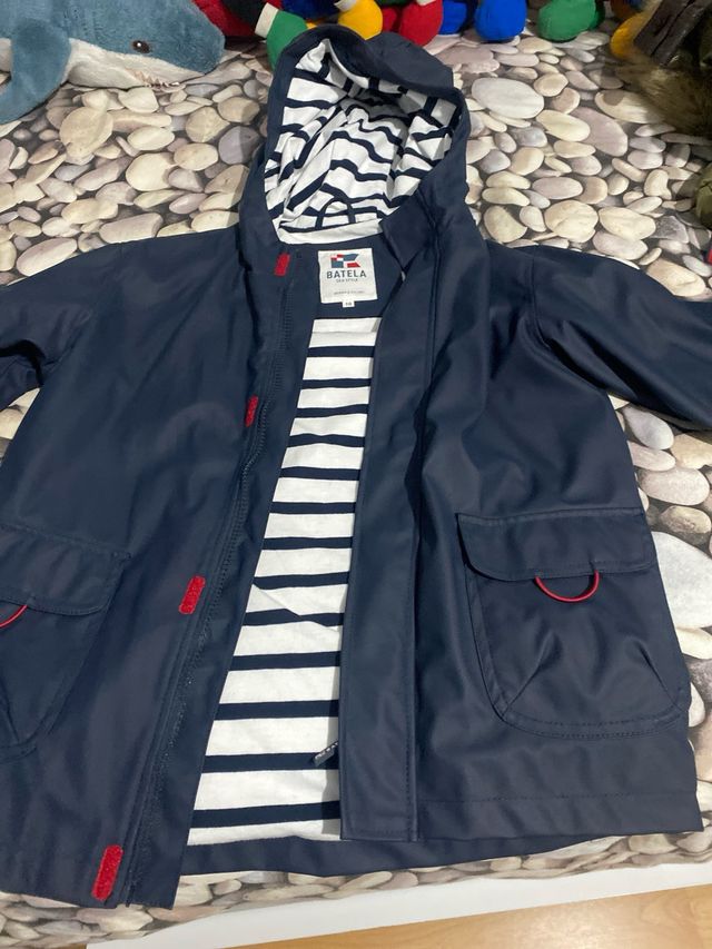 Chubasquero Batela Talla 10 Azul Marino