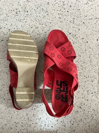 Sandalias Refresh tacón rojo talla 38