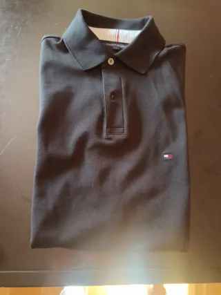 Polo Tommy Hilfiger Hombre Talla L Negro