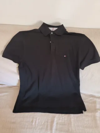 Polo Tommy Hilfiger Hombre Talla L Negro