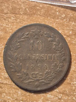 Lotto 6 monete Umberto I 1896