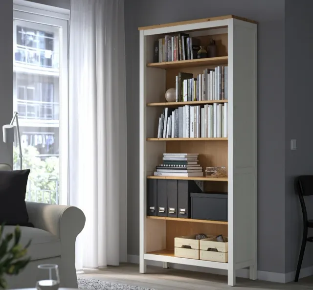 Librería Ikea Hemnes Madera Blanca