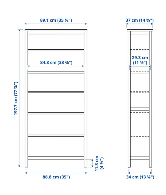 Librería Ikea Hemnes Madera Blanca