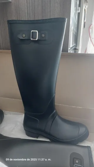 Botas de agua negras.Made in Italy.